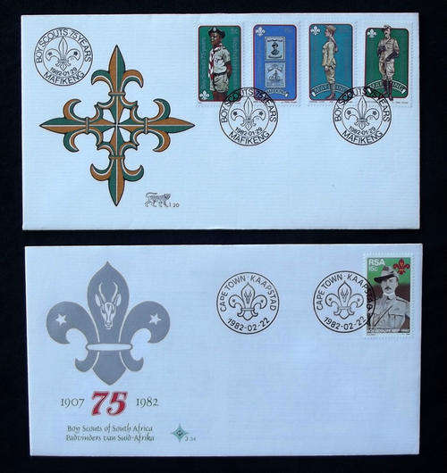 South Africa 1982 Boy Scouts 75th Anniversary FDC First Day Covers