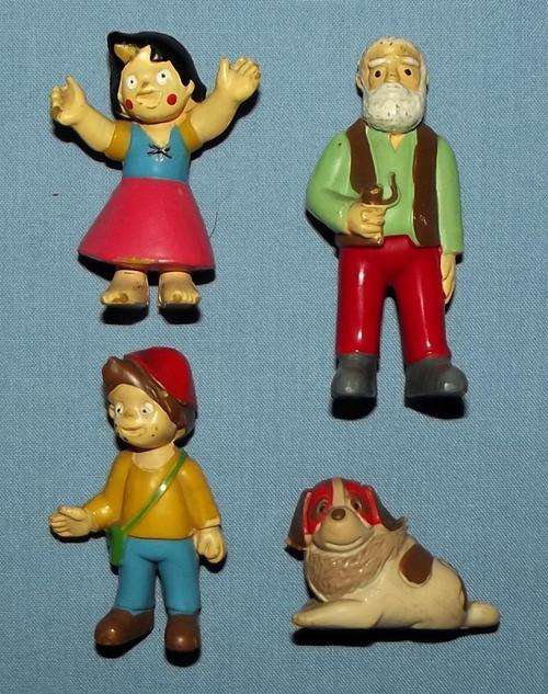4 Vintage Heidi of the Alps Zuiyo Figurines
