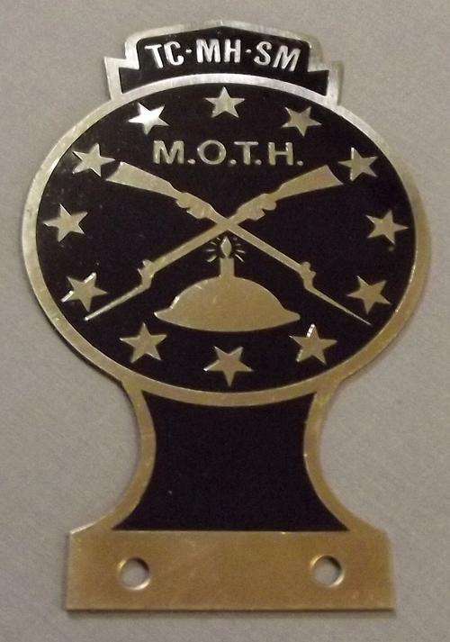 Vintage South African MOTH Metal Car Bumper Badge