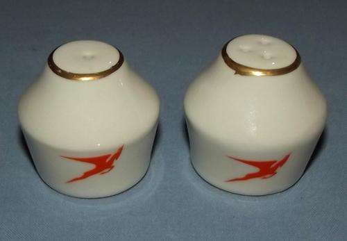 Old South African Airways Flying Springbok Salt & Pepper Shaker Set