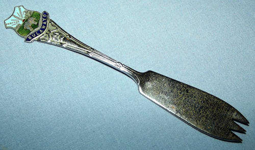 Old Rhodesia Bulawayo Chrome Plated Cake Fork