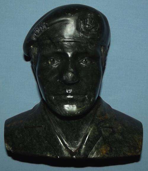Rhodesia Grey's Scouts Trooper Soap Stone Carved Bust