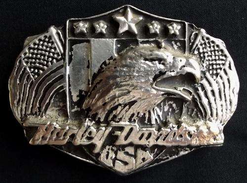Old Harley Davidson USA Eagle Metal Belt Buckle