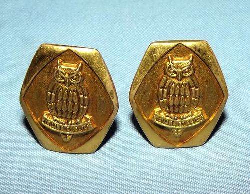SADF Military Intelligence Corps Gilt Metal Cufflinks