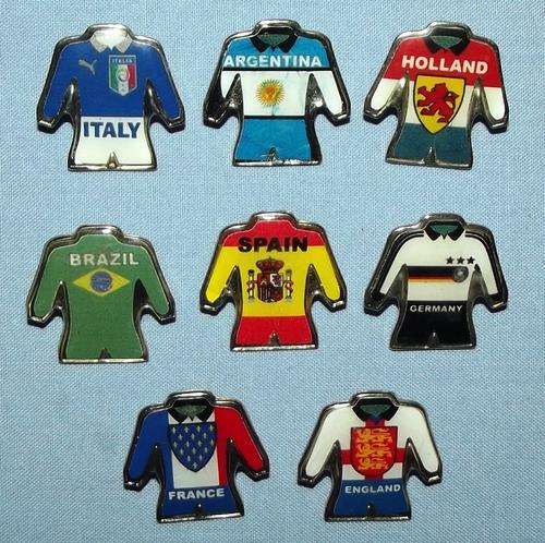 Old Soccer Football National Countries Metal Lapel Pin Badge Collection