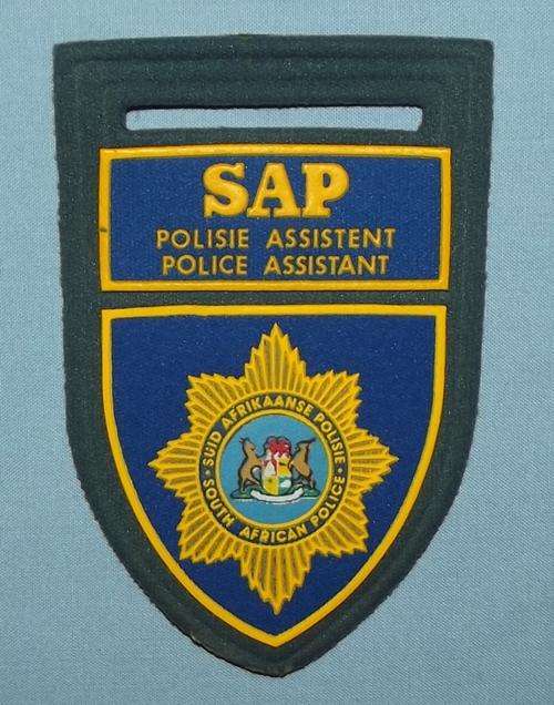 Old SA Police Assistent Assistant Blue Rubber Shoulder Flash