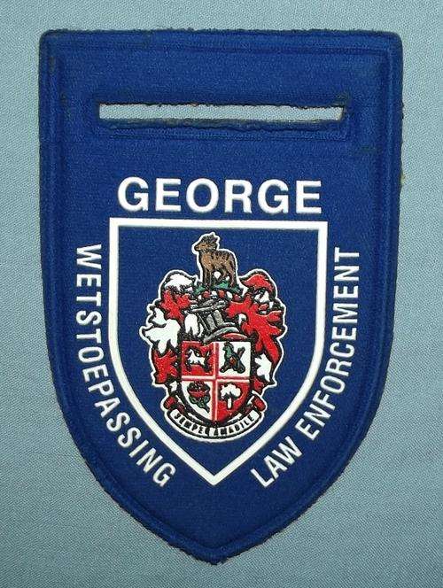 Old George Wetstoepassing Law Enforcement Blue Rubber Shoulder Flash