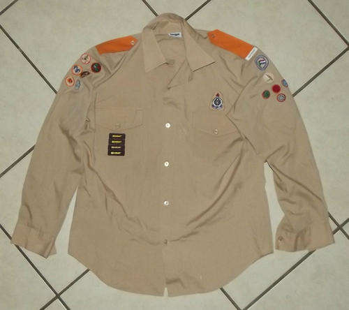 Old Transvaalse Voortrekkers Suiderkruis Shirt + 21 Badges