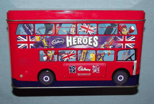 2012 Olympic Games Cadbury London Bus Advertising Chocolate Tin