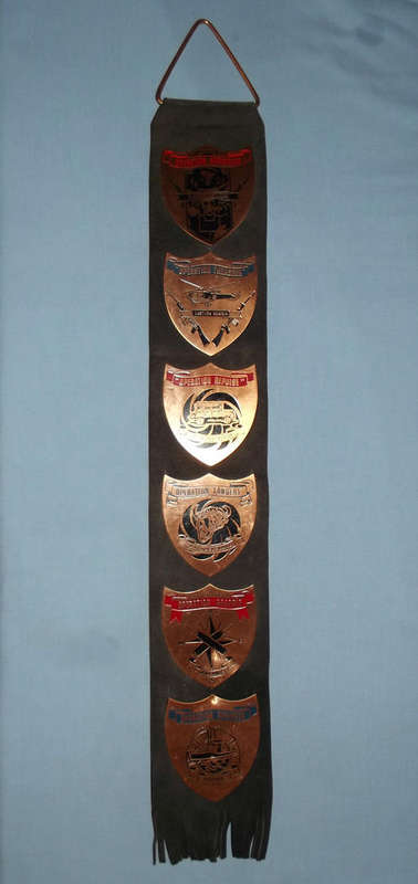 Old Rhodesia Operations Plaques Leather Wall Hanging