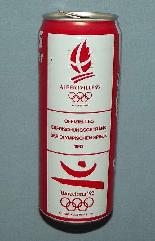 German Coca Cola 1992 Olympic Games Albertville Coke Can