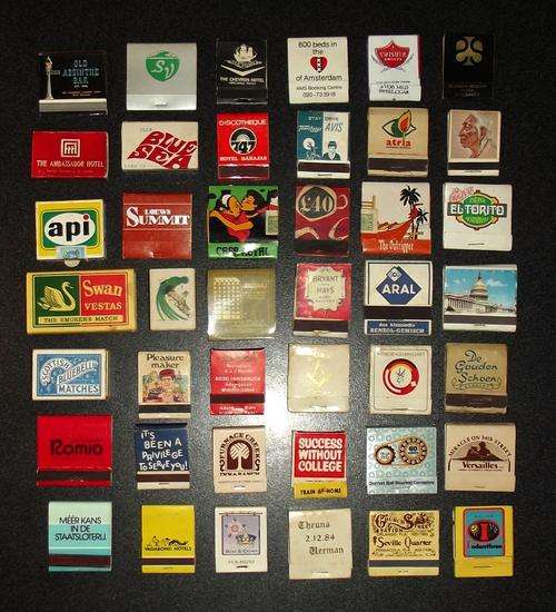 Vintage Matchbook and Matchbox Collection - 36 in total