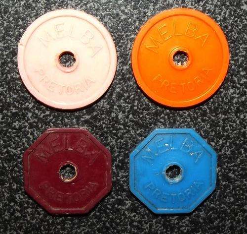 4 Old Melba Pretoria Dairy Tokens