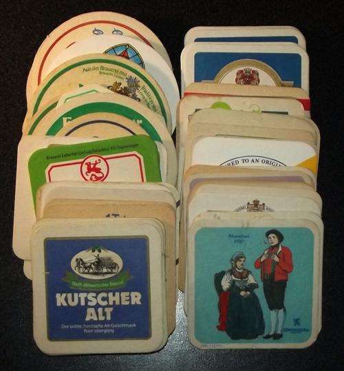 Collection of 49 Old European Beer Coasters