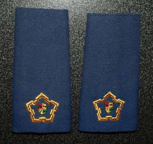 Obsolete SA Police Major Blue Slip On Shoulder Ranks