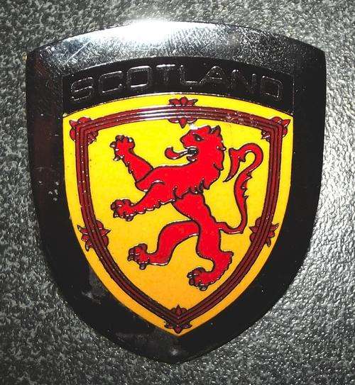 Old Scotland Metal Car Bumper Badge