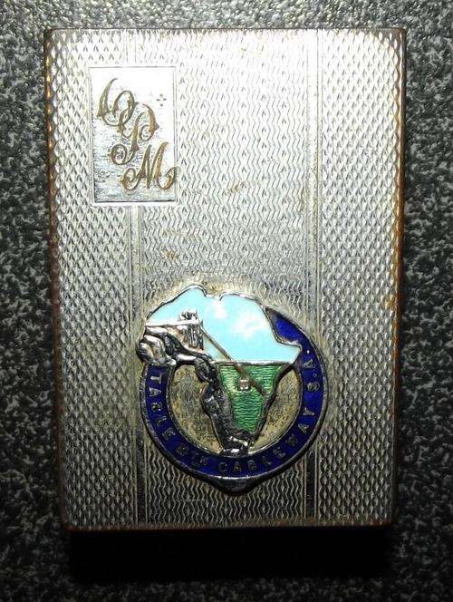 Vintage Table Mountain Cableway SA Metal Matchbox Holder