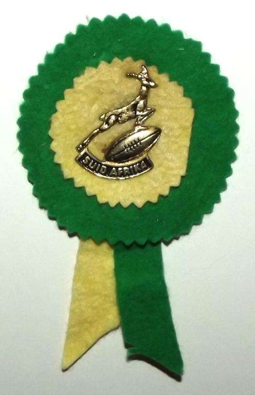 Old 1960's South Africa Springbok Rugby Lapel Pin Badge