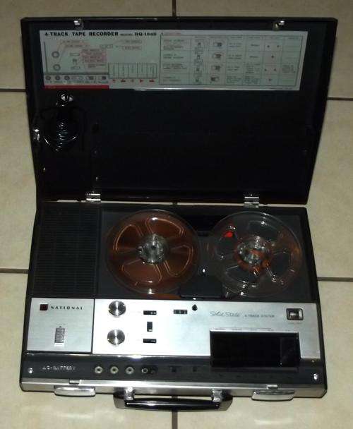 Old NATIONAL Solid State 4 Track System Portable Tape Recorder