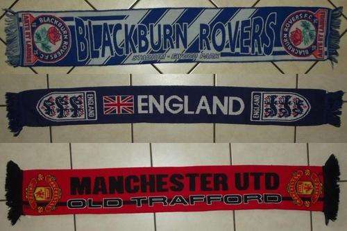 3 Old British England Soccer Football Supporter Scarfs