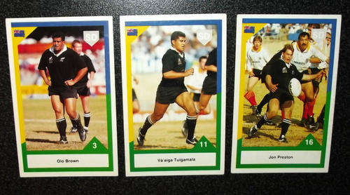 1992 Rugby New Zealand vs South Africa Players Collectors Cards