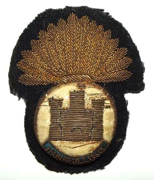 British The Inniskilling Fusiliers Gold Wire Cap Badge