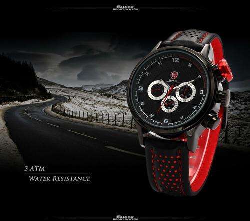 *FREE DELIVERY* SHARK GT Racer Red on Black Quartz Watch BOXED w/ PAPERS
