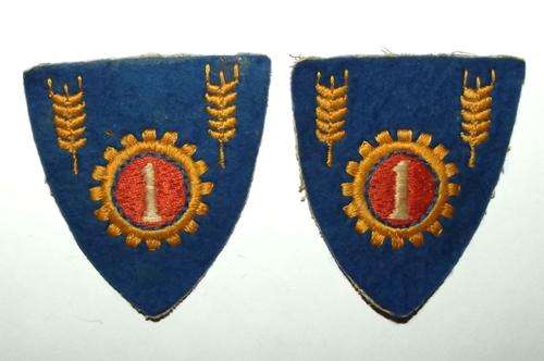 SADF 1 Maintenance Unit Cloth Shoulder Flash Pair