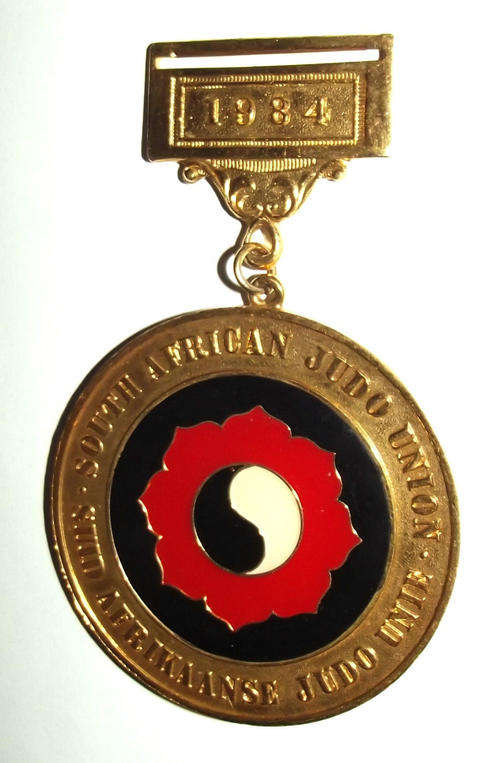Old 1984 South African Judo Union Bilingual Medal