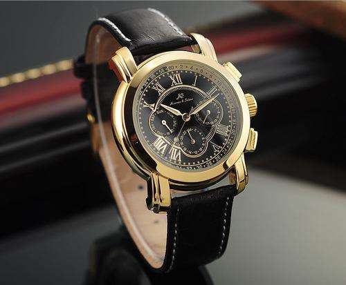*FREE DELIVERY* KRONEN & SOHNE Luxury Golden Black 6 Hand Automatic Mechanical Watch BOXED w/ PAPERS