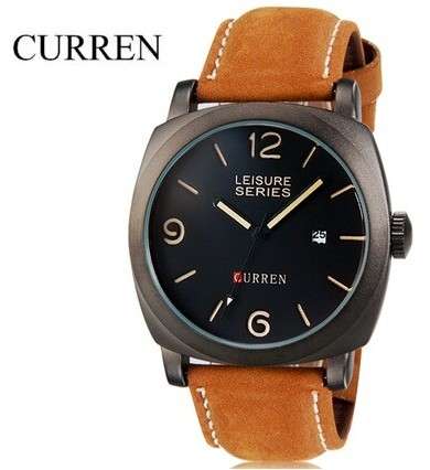 *FREE COURIER* CURREN Leisure Series Black Dial Leather Strap Watch BRAND NEW w/ TAGS