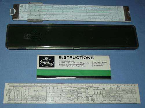 Vintage Faber Castell 2/83N Novo Duplex Slide Rule + Case