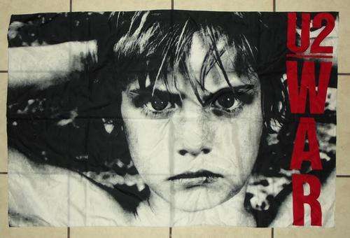 Old U2 WAR Banner Flag