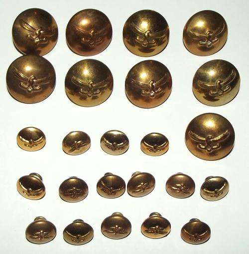 24 Old South Africa Air Force SAAF Insignia Buttons