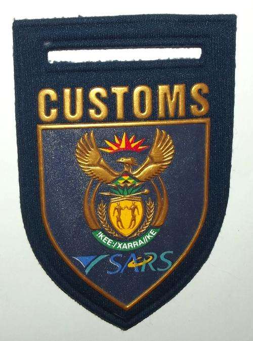SARS Customs Blue Rubber Shoulder Flash