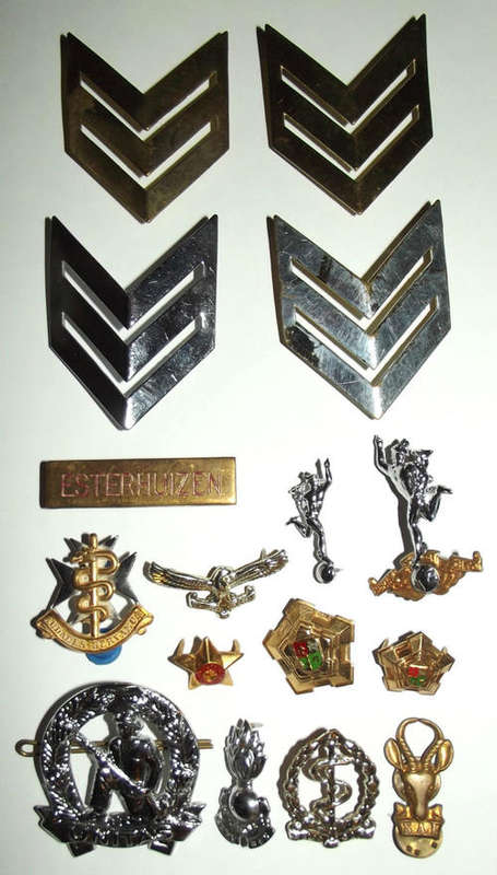 Lot of 16 SADF Metal Insignia Badges