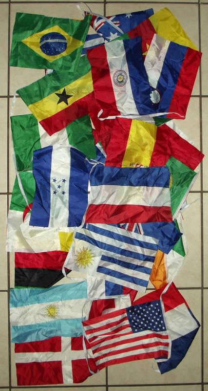 Long String With 32 International Country Flags Attached