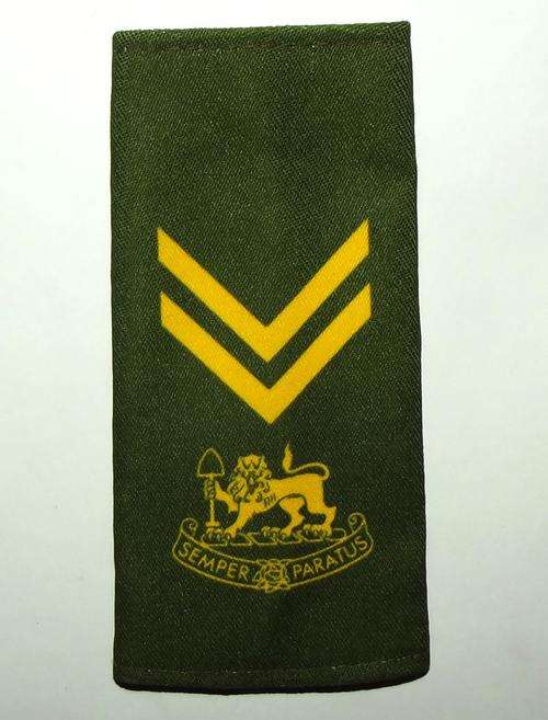 Old Rhodesia Mine Police Green Slip on Shoulder Rank Badge