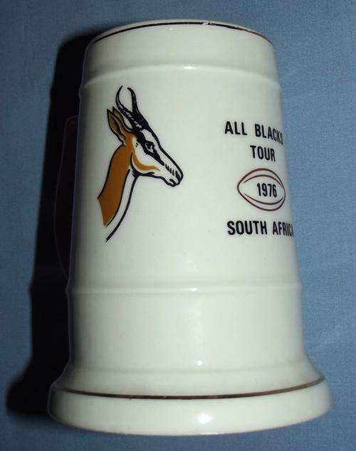 1976 New Zealand All Blacks South African Rugby Tour Beer Mug