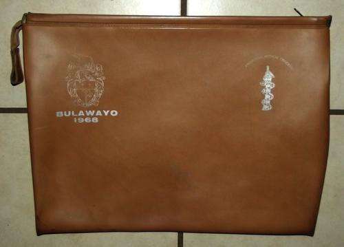1968 Bulawayo Rhodesian Medical Congress Brown Satchel Case