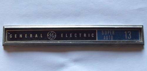 Vintage GE General Electric Super Auto 13 Fridge Badge
