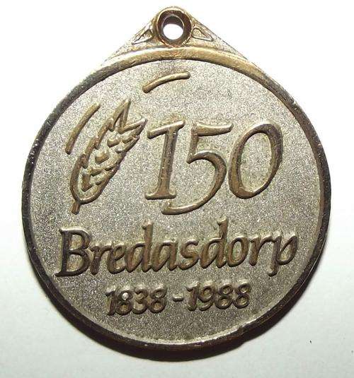 1838-1988 Bredasdorp 150th Anniversary Medal