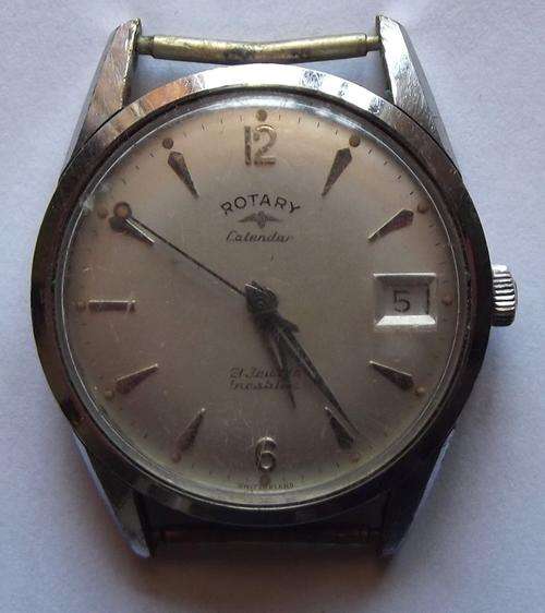 Vintage ROTARY Calendar 21 Jewels Incabloc Swiss Made Wrist Watch