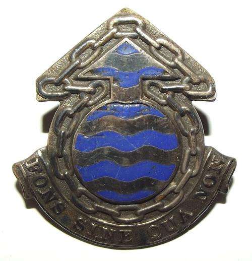 SADF Ordinance Service Corps Chromed Enamel Cap Badge