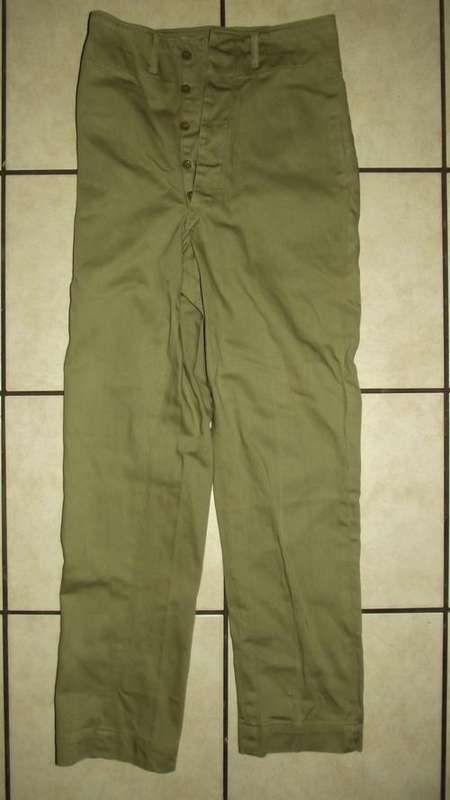 Old Military Olive Green Trousers