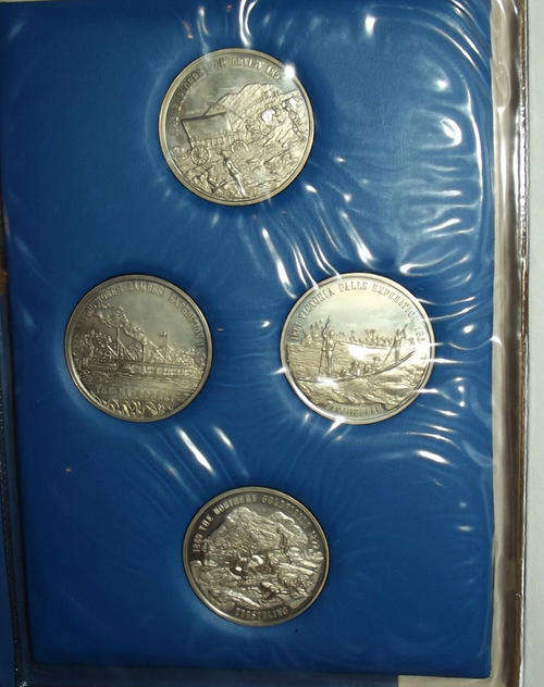 1975 Rhodesia Thomas Baines Centenary Silver Medallions and Postal Covers Set