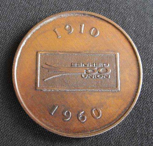 SA UNION 50th ANNIVERSARY 1910 - 1960 MEDAL