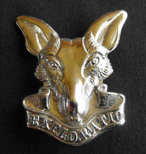 SA MILITARY INTELLIGENCE CORPS METAL CAP BADGE
