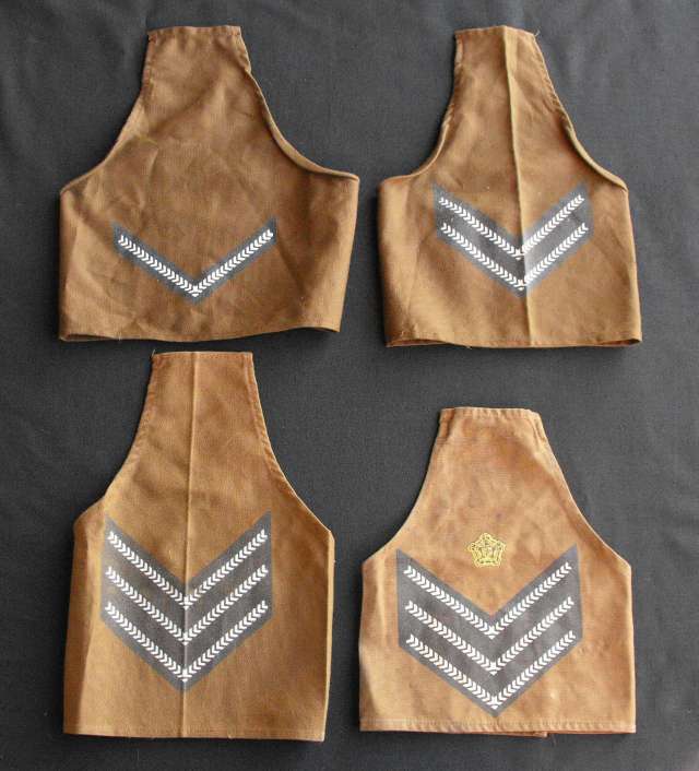 LOT OF 4 SADF NUTRIA BRASSARD ARM RANKS