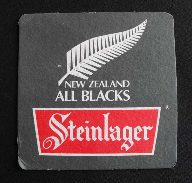 OLD NEW ZEALAND ALL BLACKS RUGBY BEER COASTER
